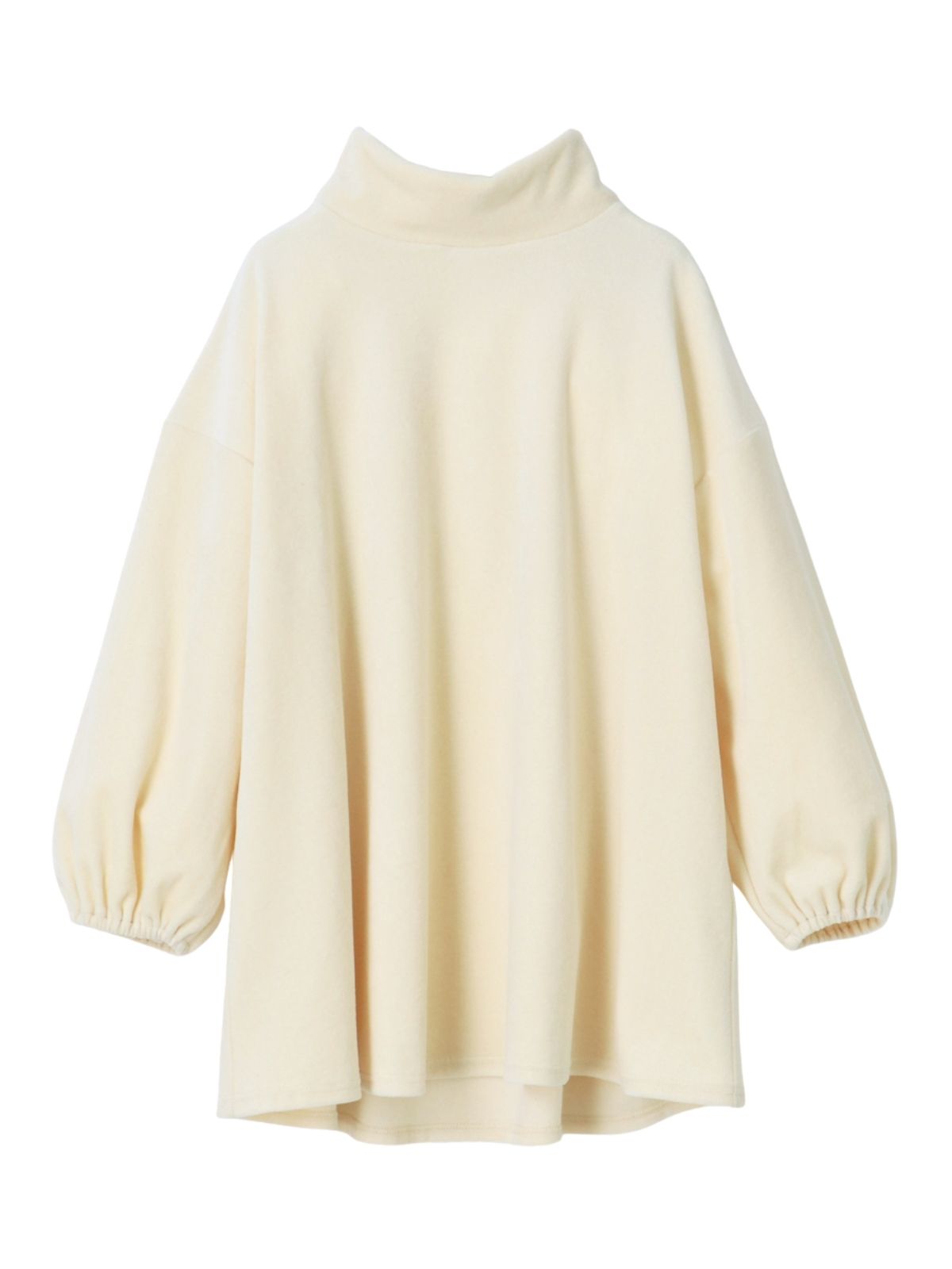 コットンベロアハイネックトップス