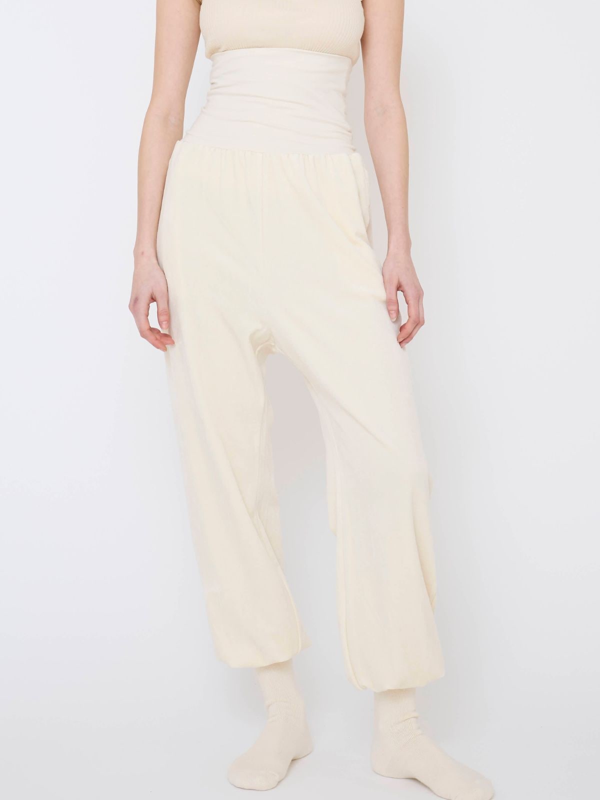 コットンベロアハイネックトップス