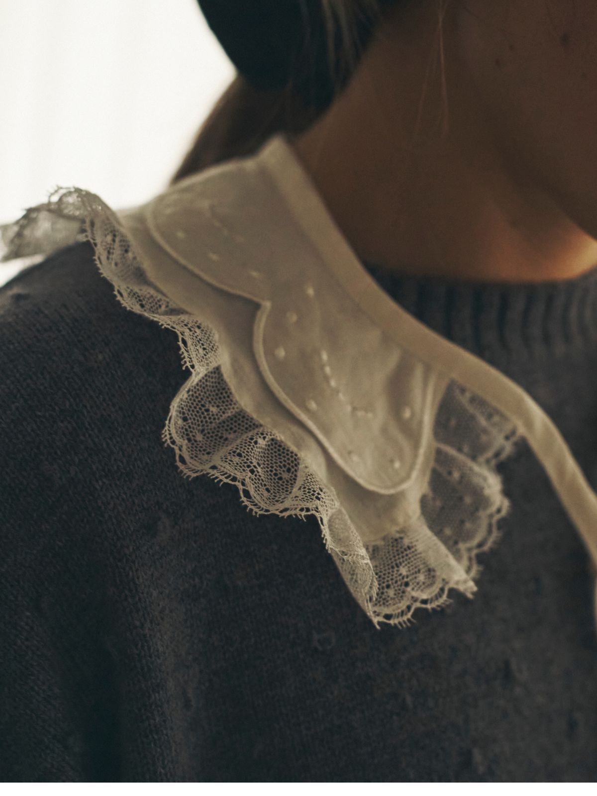 残りわずか】スノードロップレース付け襟 | デイリーウェア | 美しく  