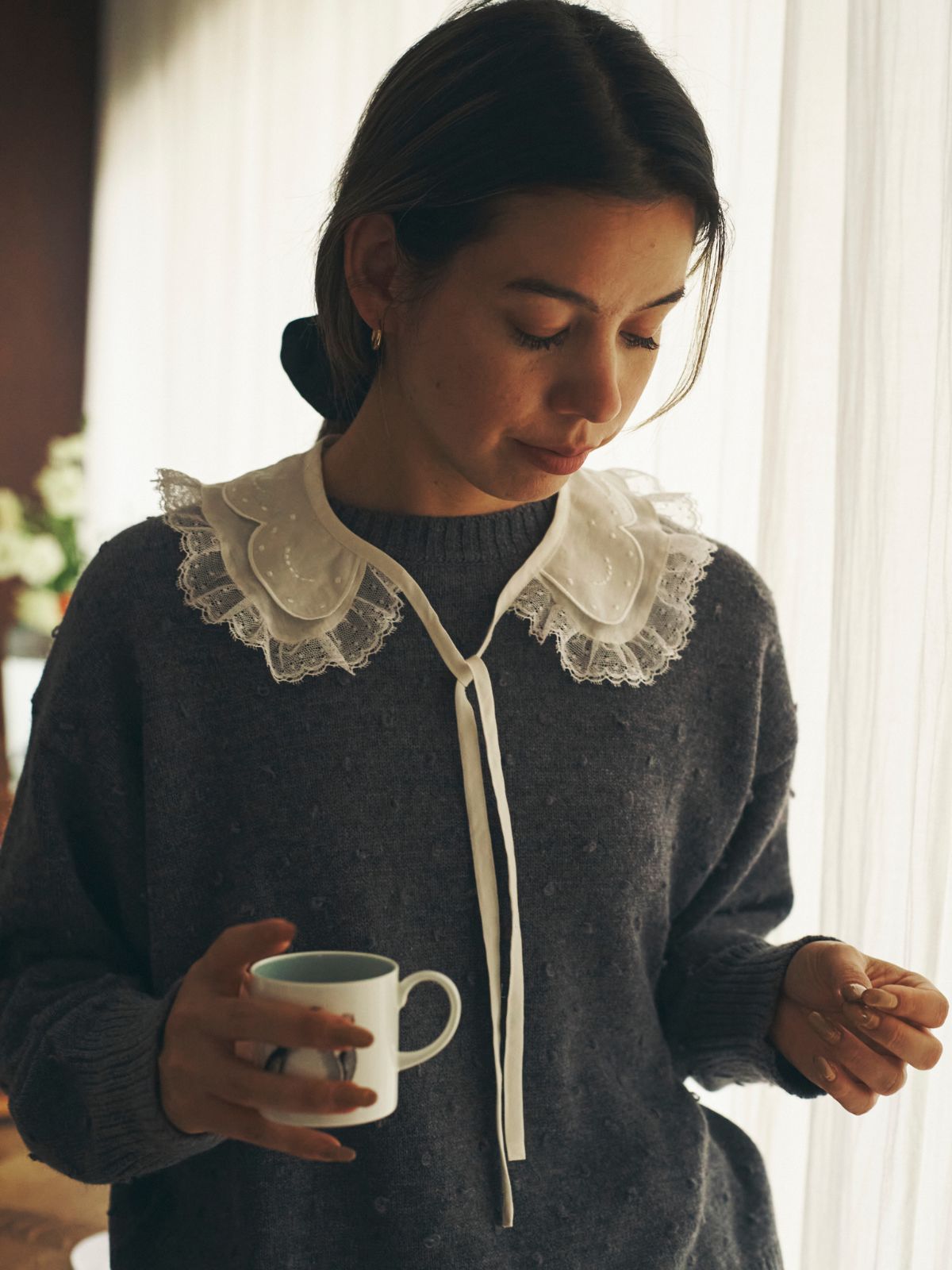 残りわずか】スノードロップレース付け襟 | デイリーウェア | 美しく  