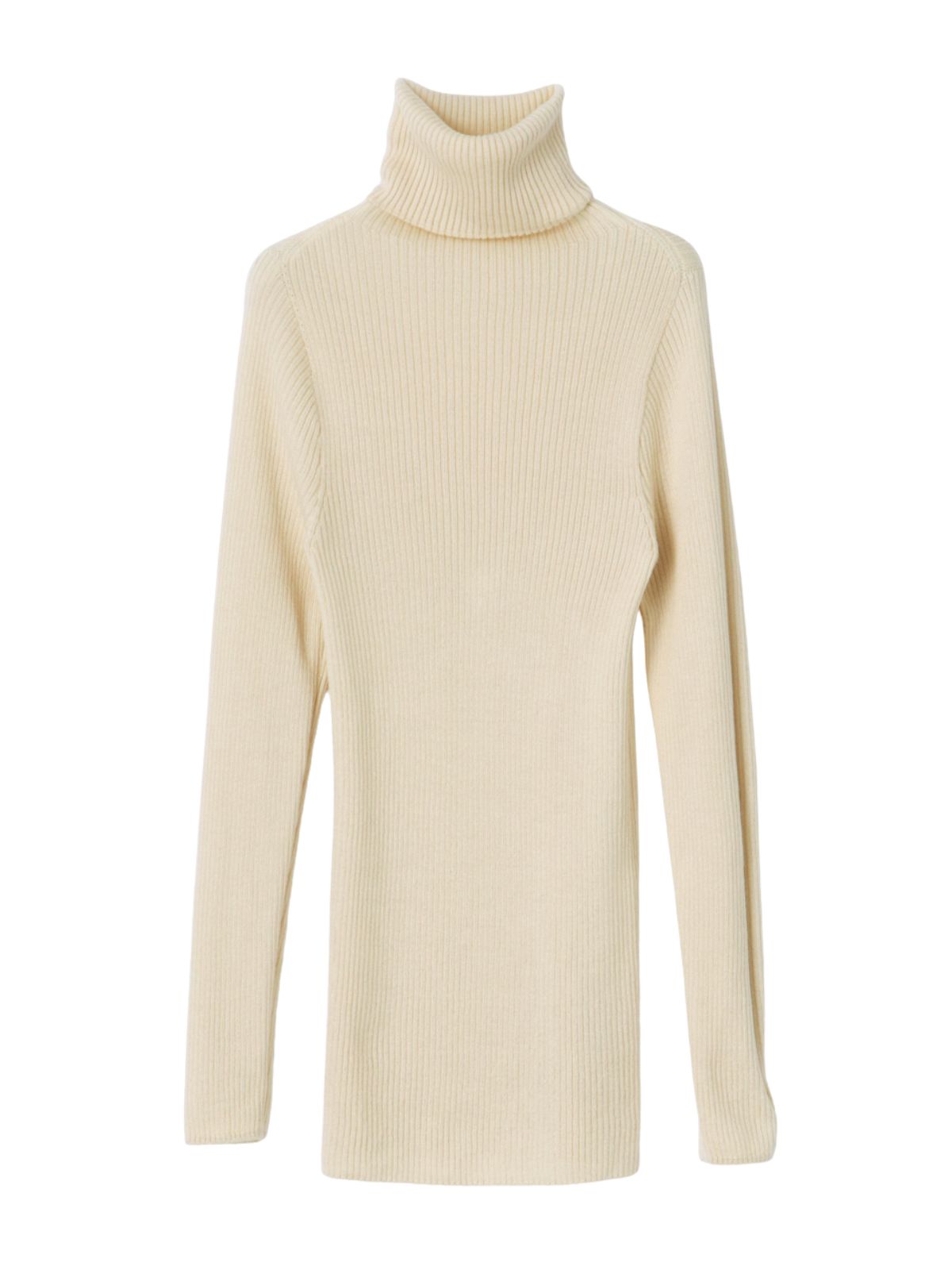 シルクエアリータートルネックトップス ナチュラル