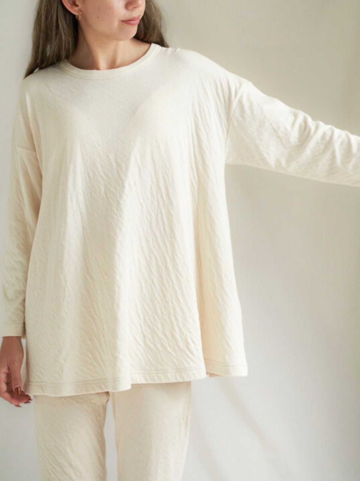 再入荷｜リリーフレアトップス　ナチュラル