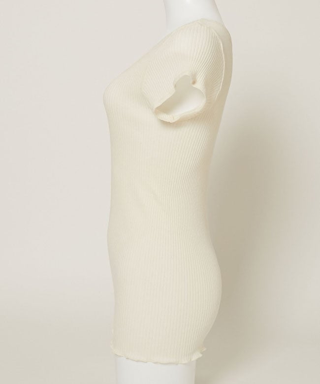 【2月下旬お届け予定】ナナリブショートスリーブTシャツ　ナチュラル