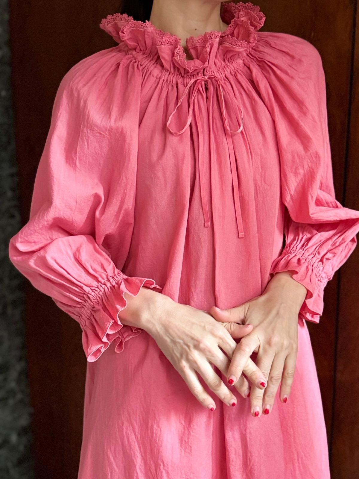 受注生産】草木染めチェリーブロッサムドレス（紅花×茜染め） | すべて