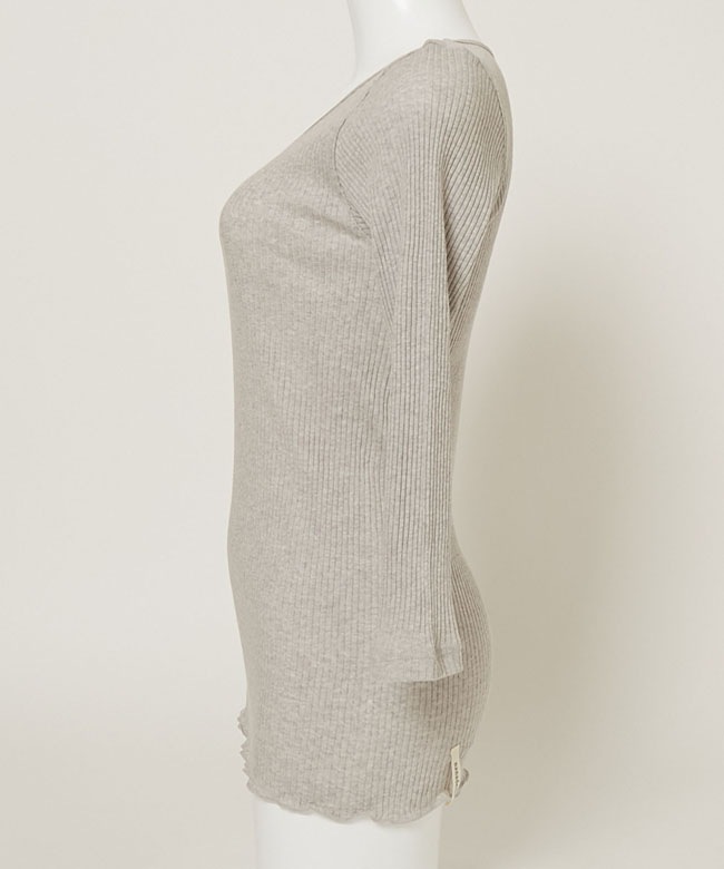 【2月下旬お届け予定】ナナリブロングスリーブＴシャツ　グレー