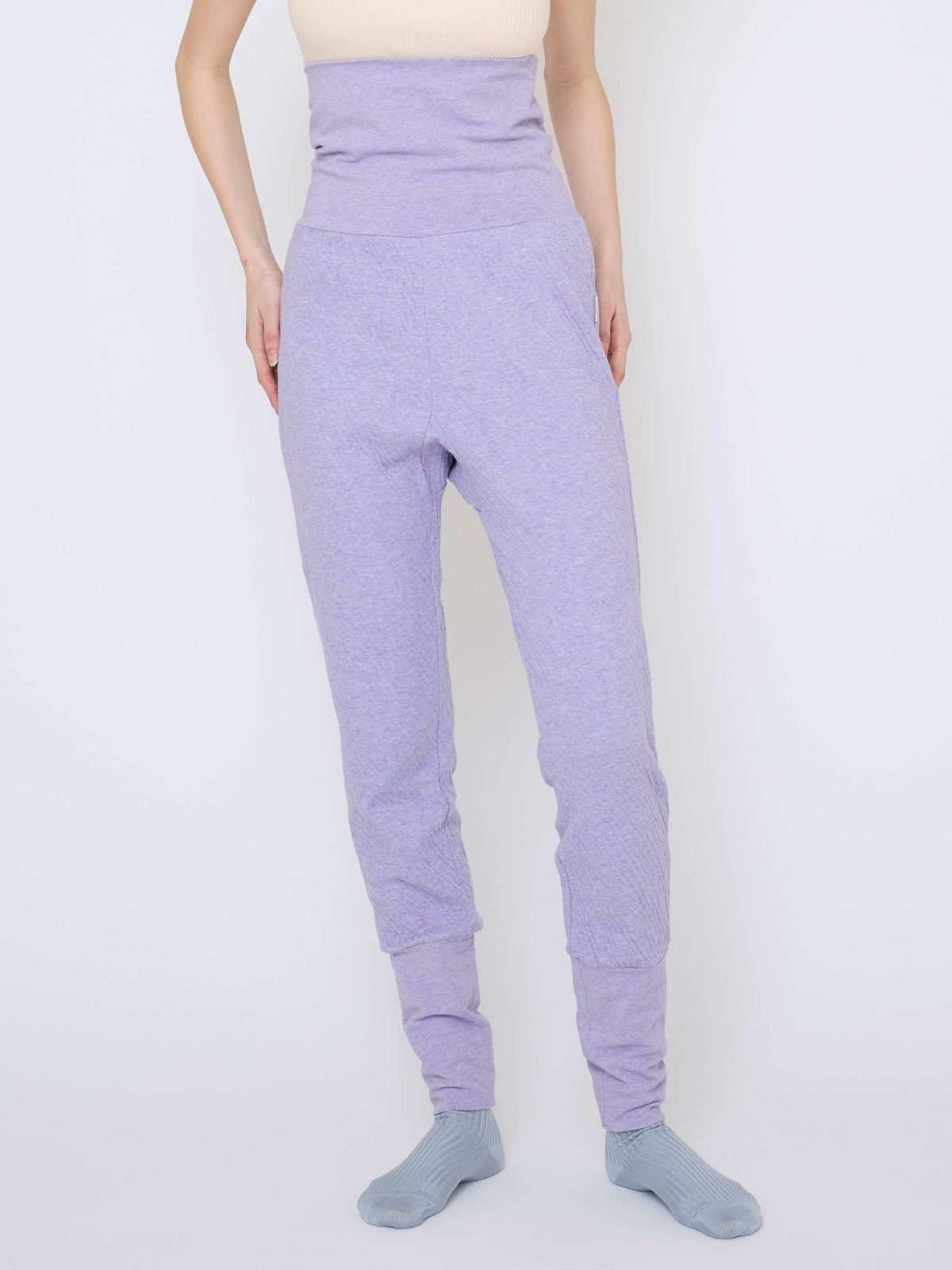 【残りわずか】リラックスコットンパジャマ上下セット パープル