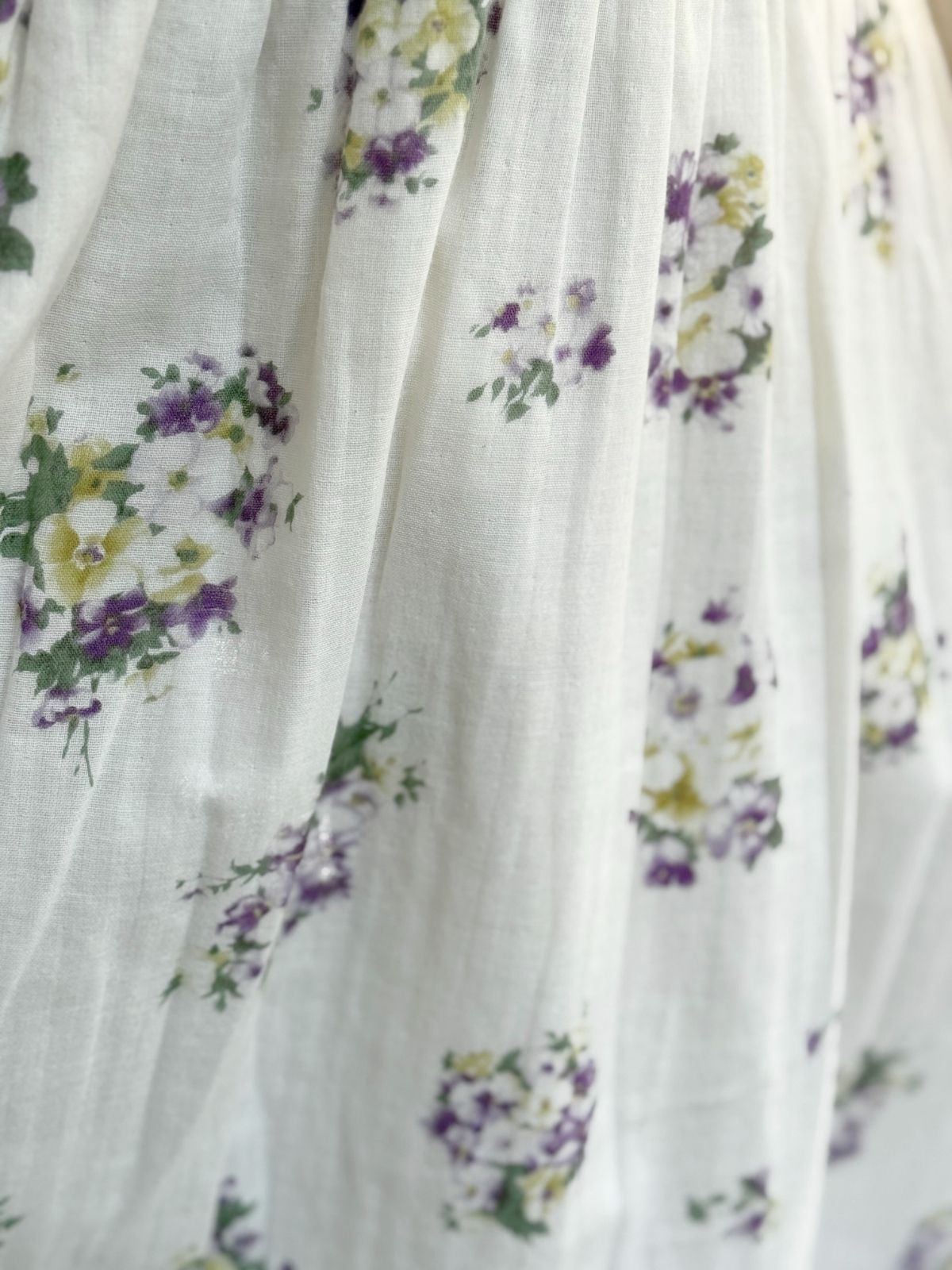 プリムローズ襟付きパジャマ上下セット パープル