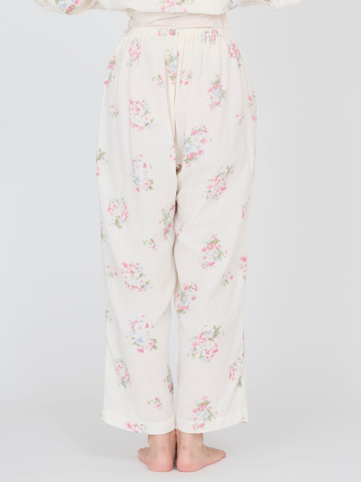 NEW｜プリムローズノーカラーパジャマ上下セット ピンク(M/L)