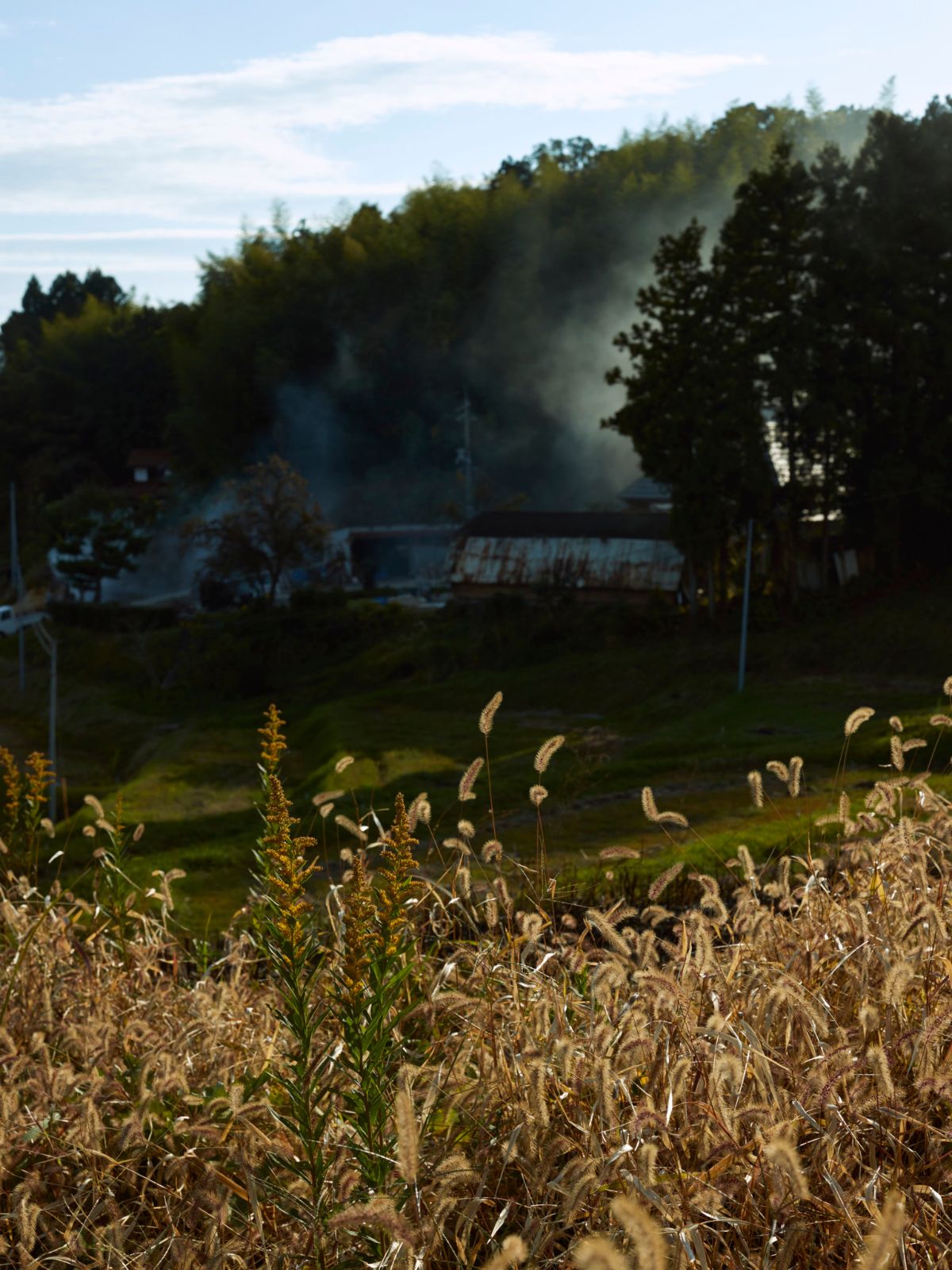 【先行予約】【種から育てた奥出雲のコットン】パジャマ上下セット ブルー｜イニシャル手刺繍カスタム