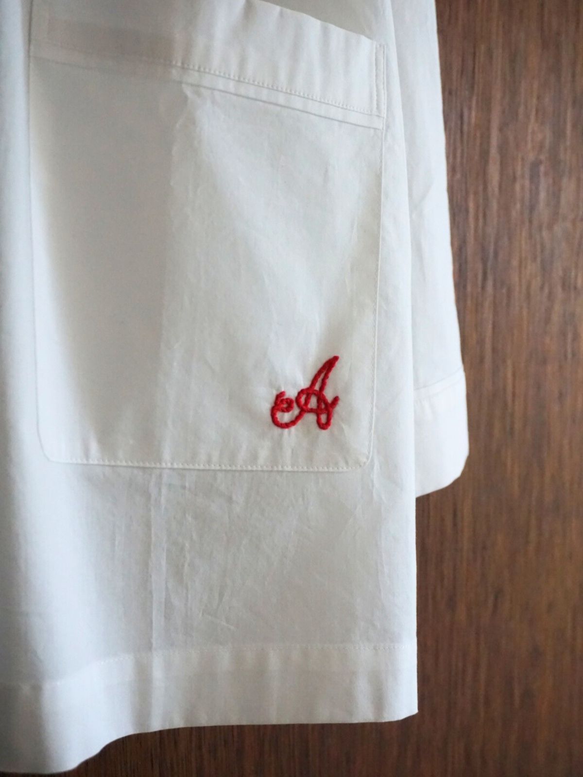 【先行予約】【種から育てた奥出雲のコットン】パジャマ上下セット ブルー｜イニシャル手刺繍カスタム