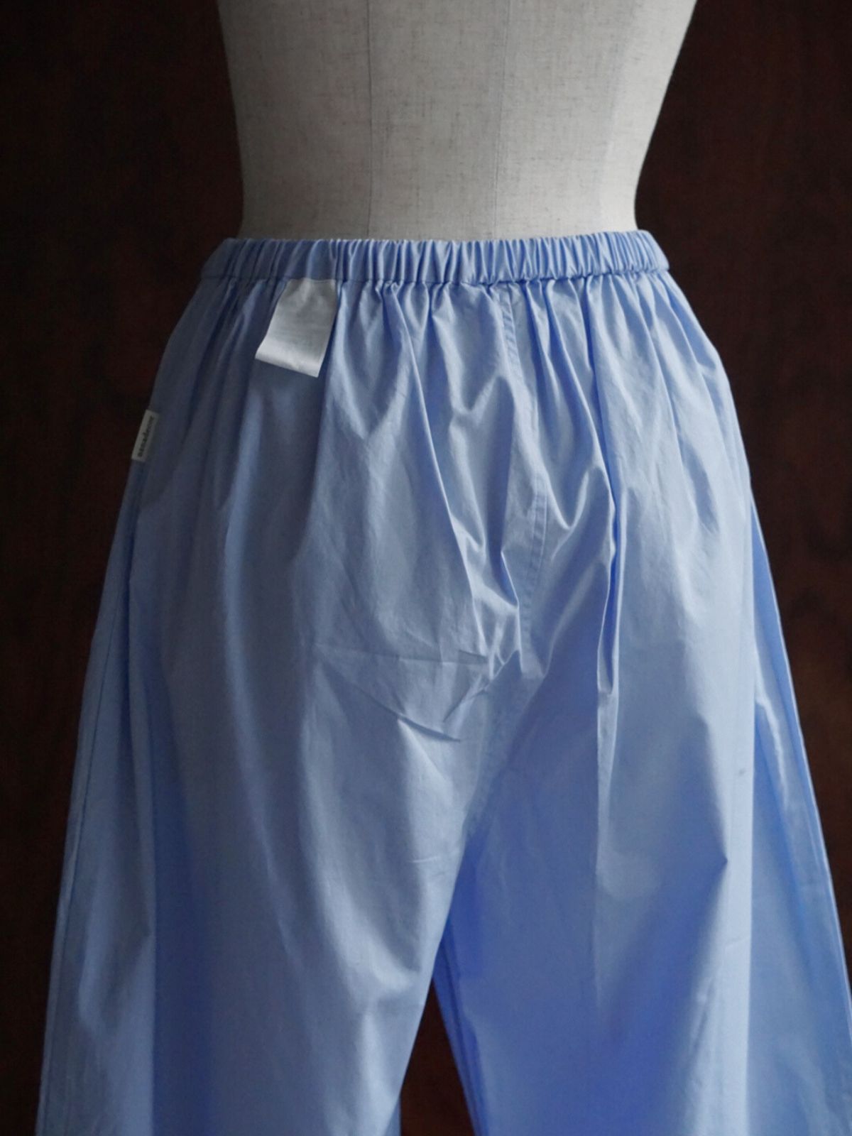 【先行予約】【種から育てた奥出雲のコットン】パジャマ上下セット ブルー｜イニシャル手刺繍カスタム