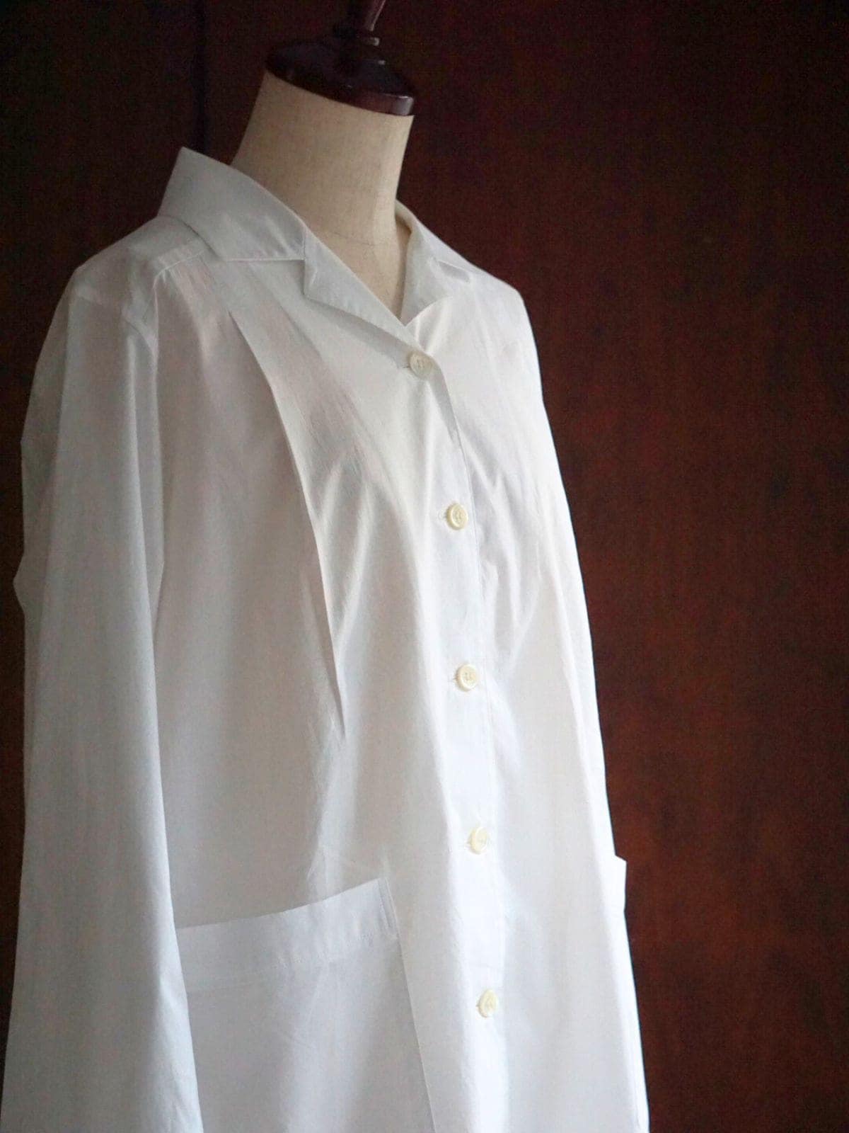 【先行予約】【種から育てた奥出雲のコットン】パジャマ上下セット ホワイト｜イニシャル手刺繍カスタム