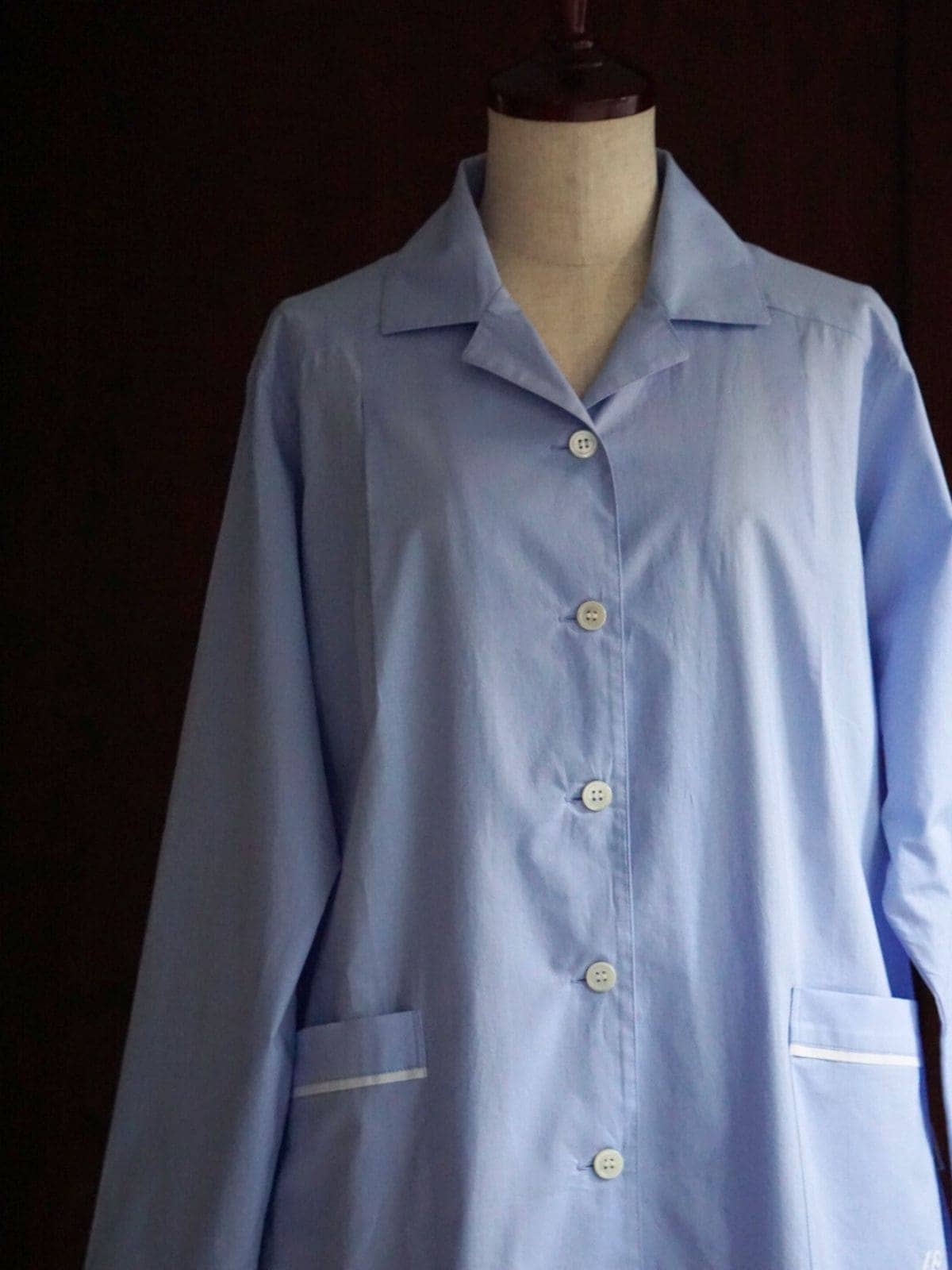 【先行予約】【種から育てた奥出雲のコットン】パジャマ上下セット ホワイト｜イニシャル手刺繍カスタム