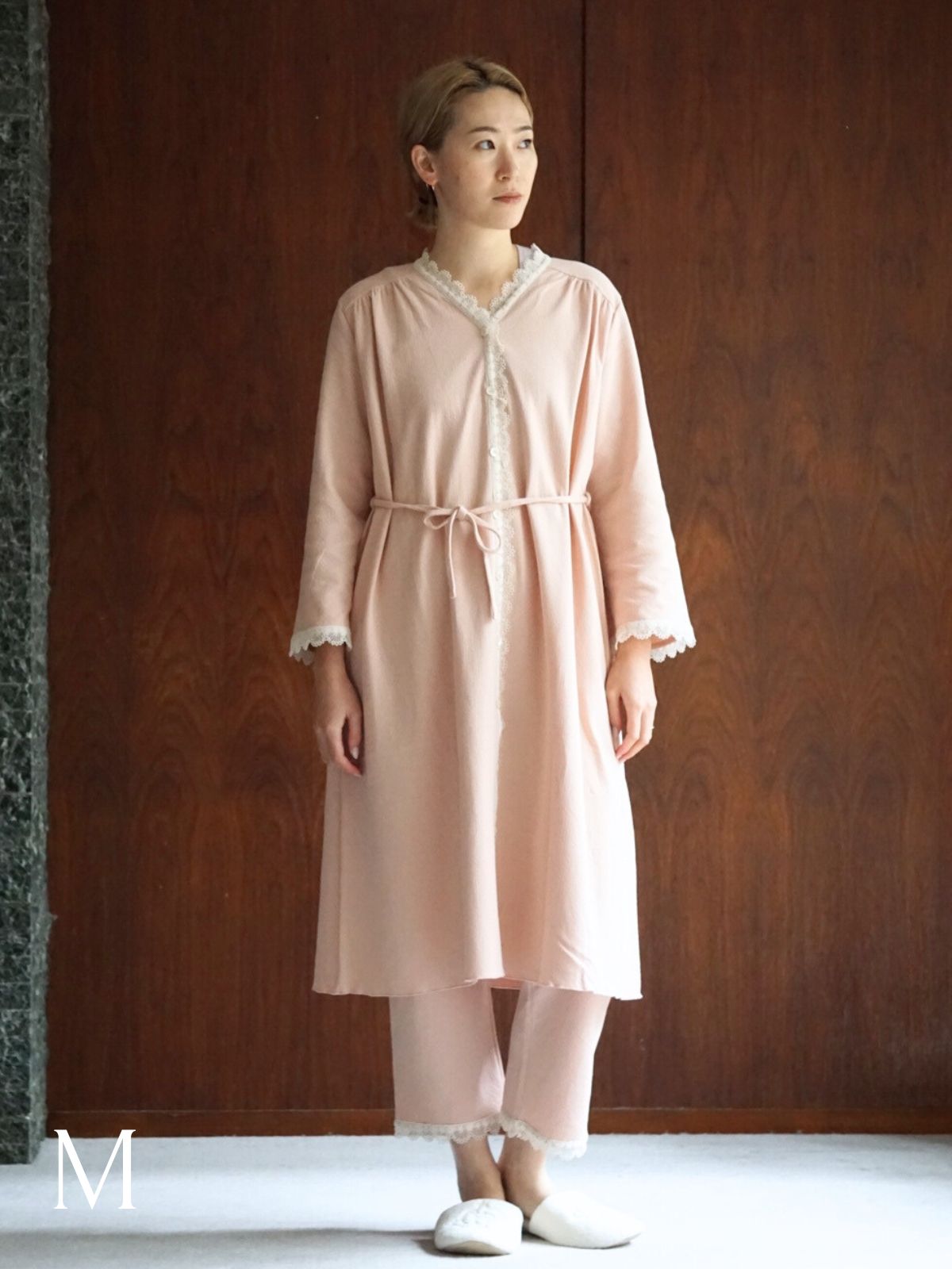 スズランギャザードレス＆パンツセット ナチュラル（S/M/L）