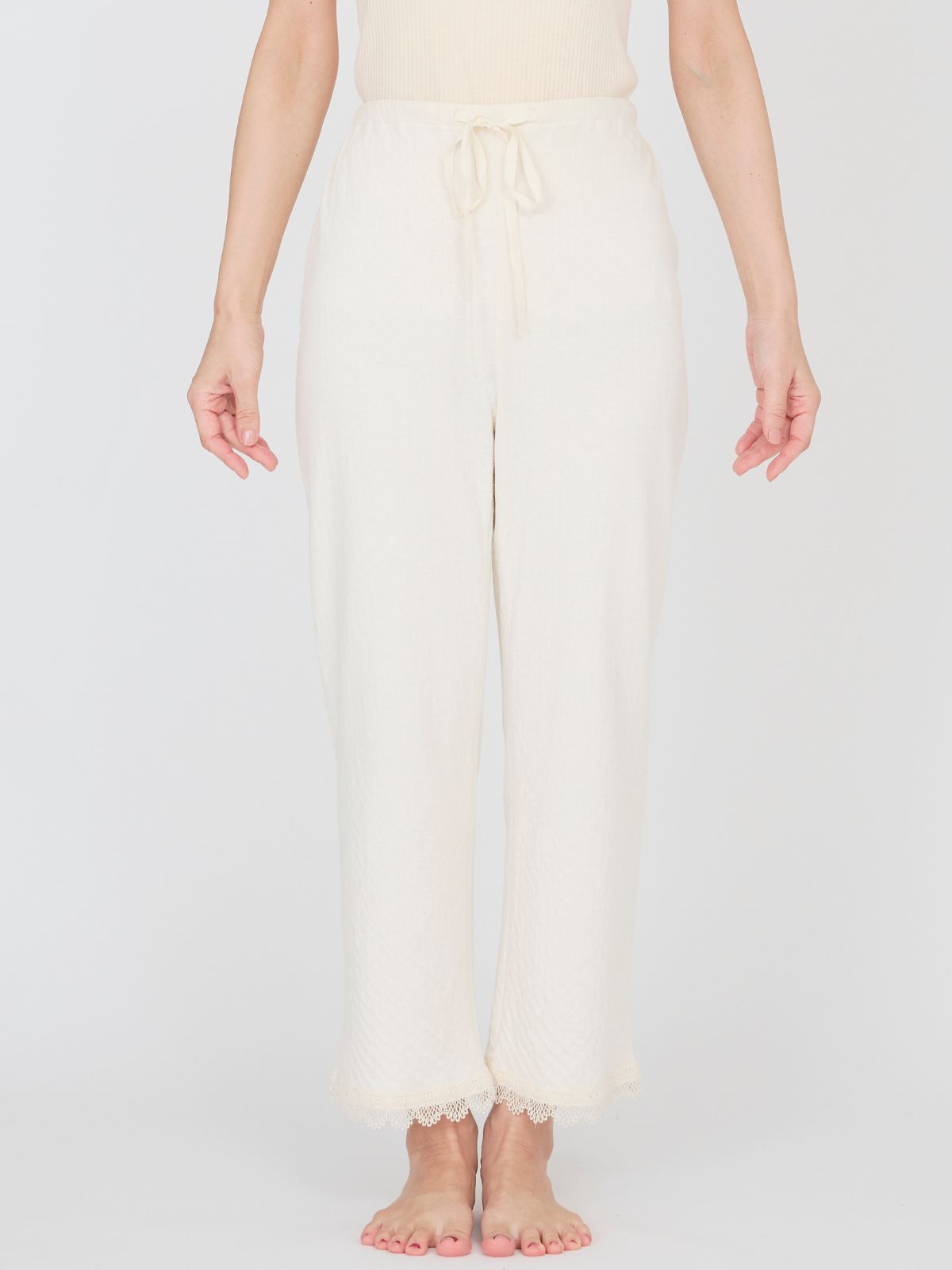 スズランギャザードレス＆パンツセット ナチュラル（S/M/L）