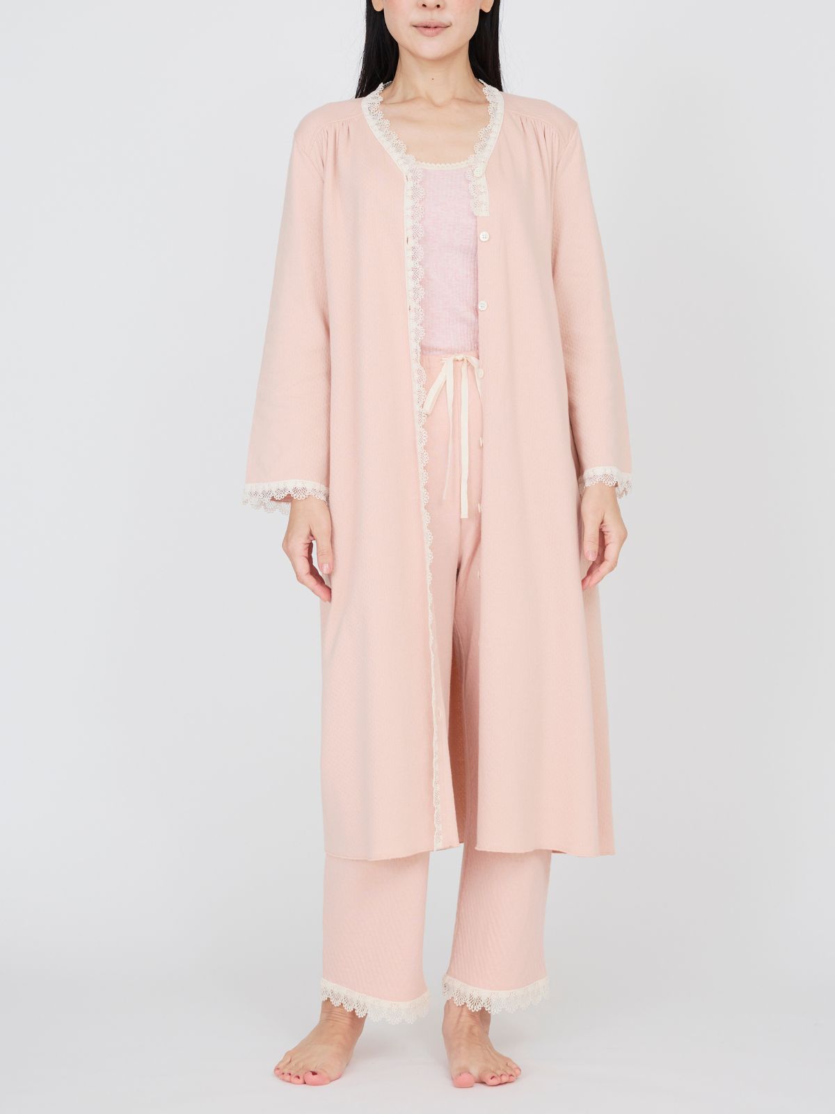 スズランギャザードレス＆パンツセット ピンク（S/M/L）