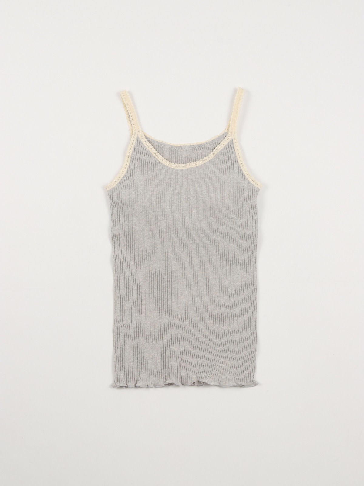 ナナリブカップ付キャミソール　グレー