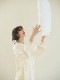 【中世古麻衣さんInstagramLive着用/残りわずか】とろける肌心地｜チェリーレースライトコットンロングドレス　