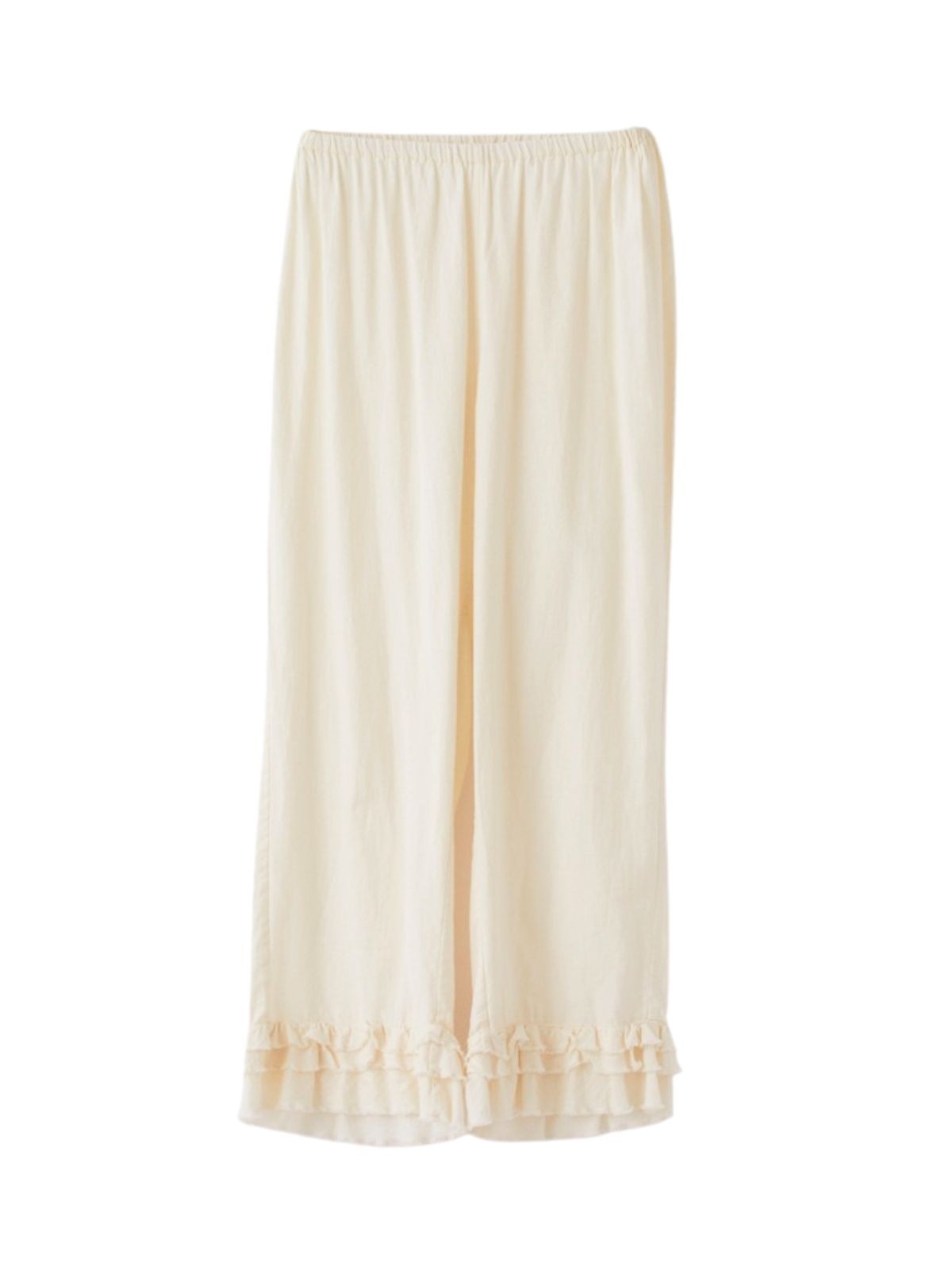 【再入荷】ローズマリーフリルパンツ　ナチュラル