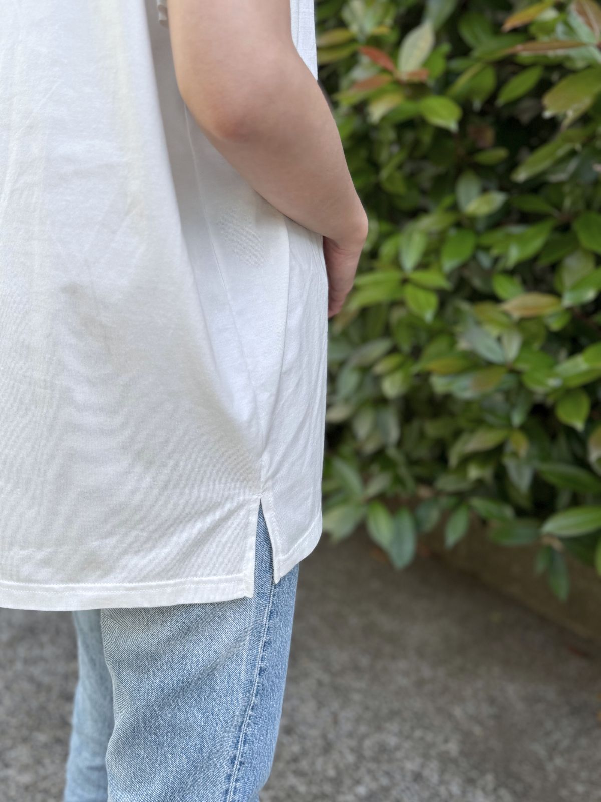 ローズマリージャージーフリルトップス ホワイト　