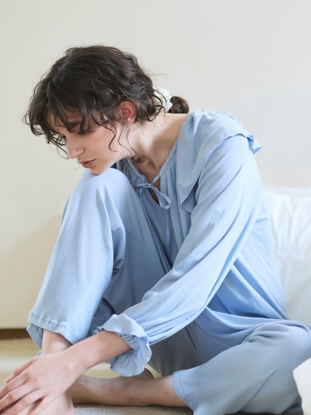 残りわずか】チェリーエアリーパジャマ上下セット ブルー | すべての