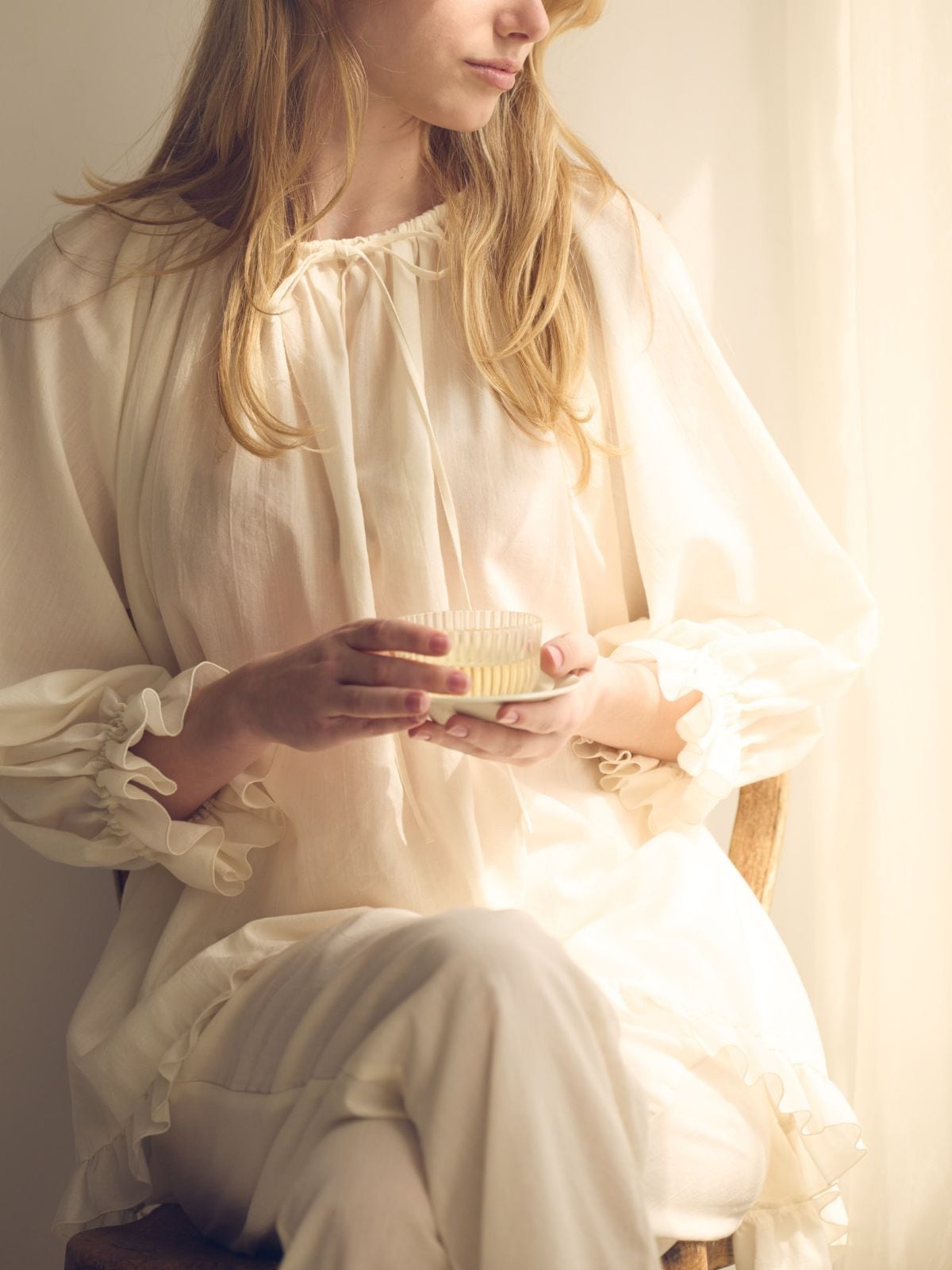 チェリーブロッサムパジャマ 上下セット ナチュラル