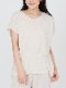 ファインニットツイストTシャツ ライトグレー