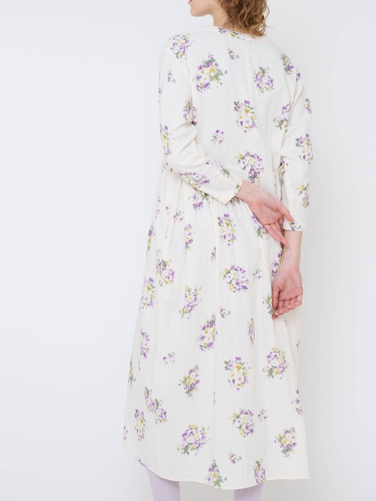 【残りわずか】プリムローズVネックワンピース パープル（M/L）