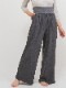 ファインニット腹巻ワイドパンツ チャコールグレー