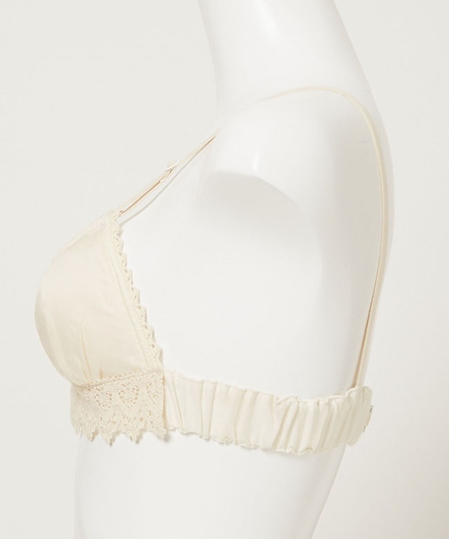 注目 PRADA◆コットン混 フローラルレース トライアングル ブラ ブラック レース トライアングルブラ | La Perla （ラペルラ）
