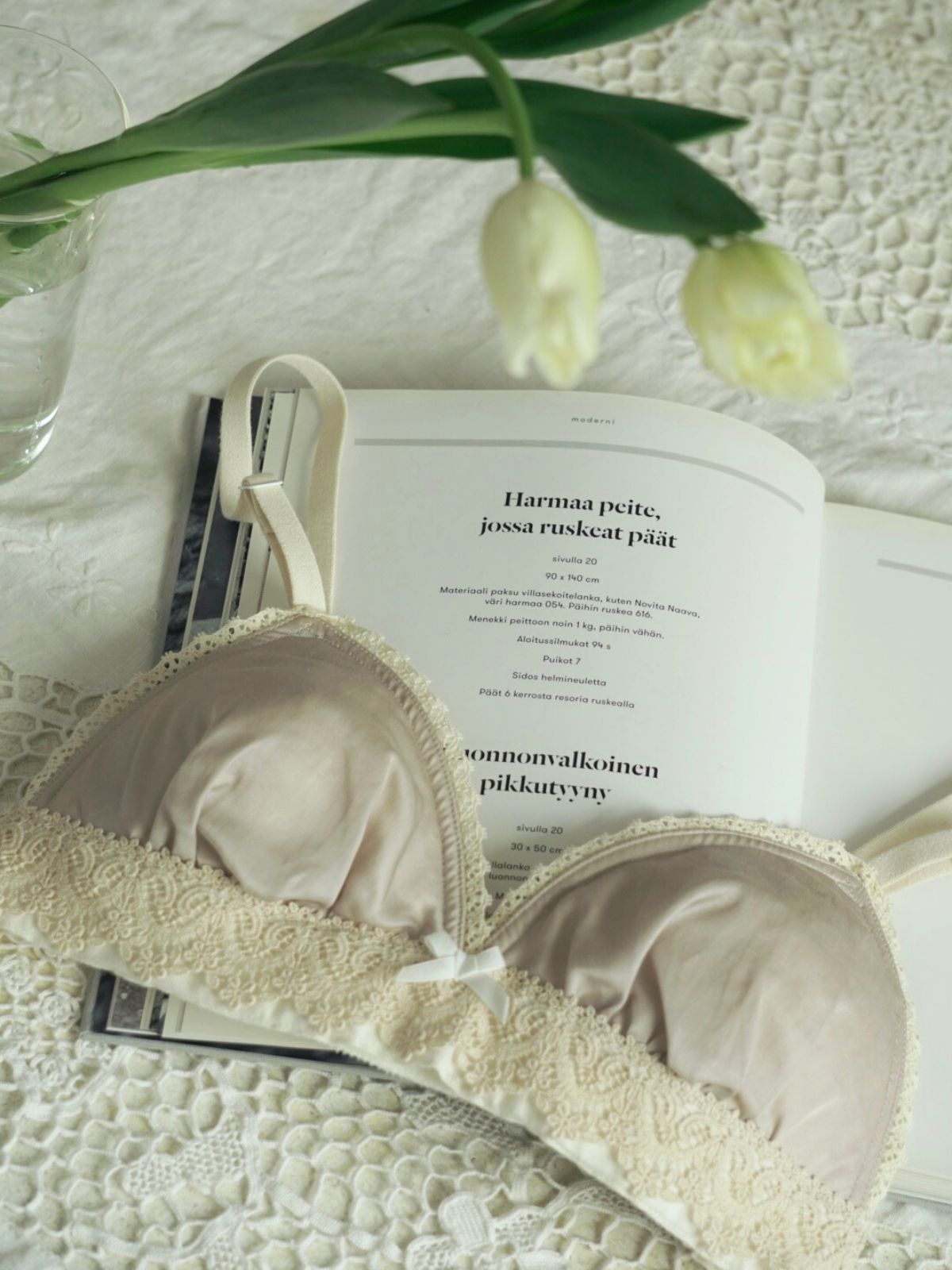 残りわずか】コットンシルクトライアングルブラ ライトグレー