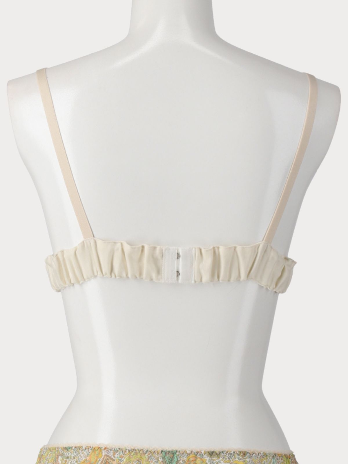 フラワーペイズリートライアングルブラ　イエロー 　