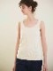 スパンリブカップ付きタンクトップ ナチュラル