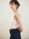 スパンリブカップ付きタンクトップ ナチュラル