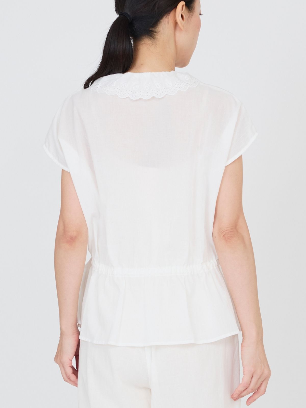 NEW｜クラシックローズレースブラウス ホワイト