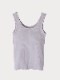 【残りわずか】型崩れしない｜スパンリブカップ付きタンクトップ　ラベンダー