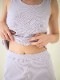 【残りわずか】型崩れしない｜スパンリブカップ付きタンクトップ　ラベンダー