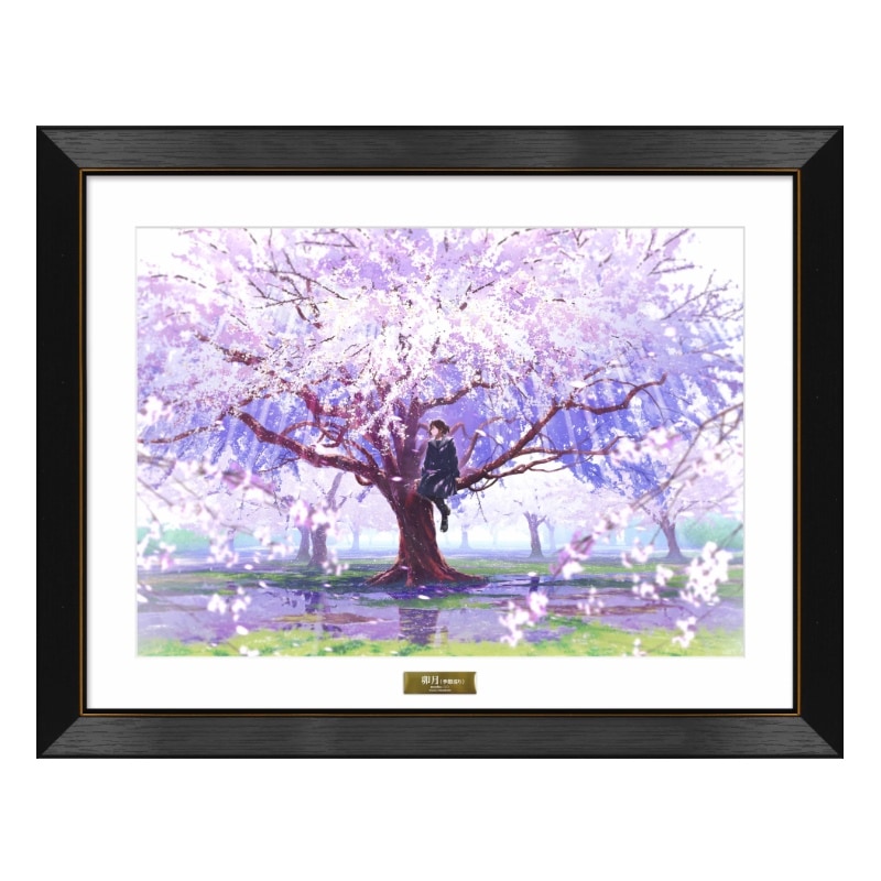 mohu260830　原画　額付き mocha］A3複製原画（季節巡り『卯月』）