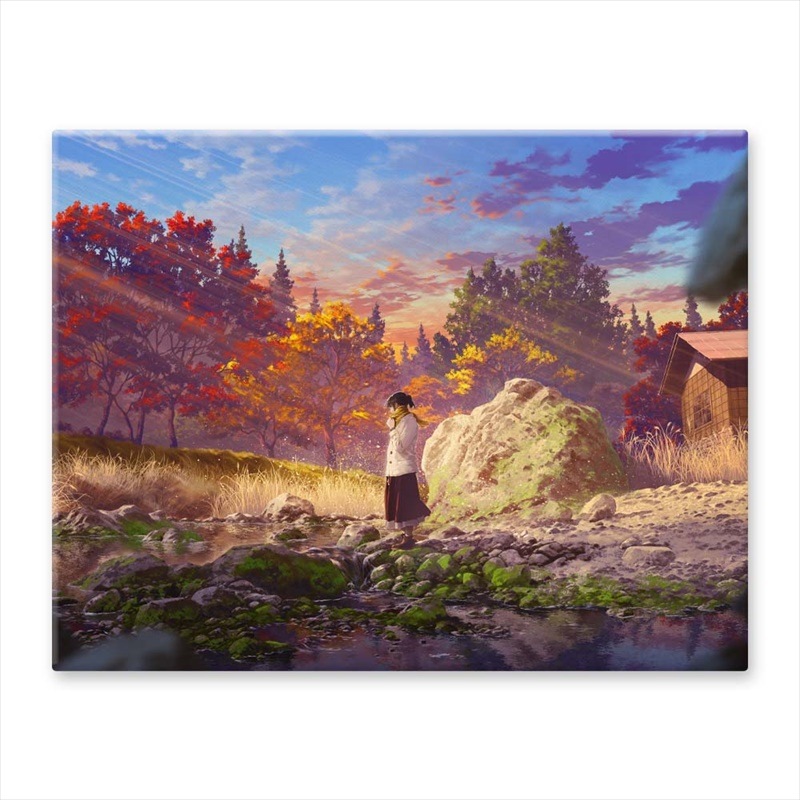 幻想的春の景色絵画 アクリル画 キャンバスF6 オリジナル作品 ハンドメイド 0a9f003adac37ed77569696528b97e