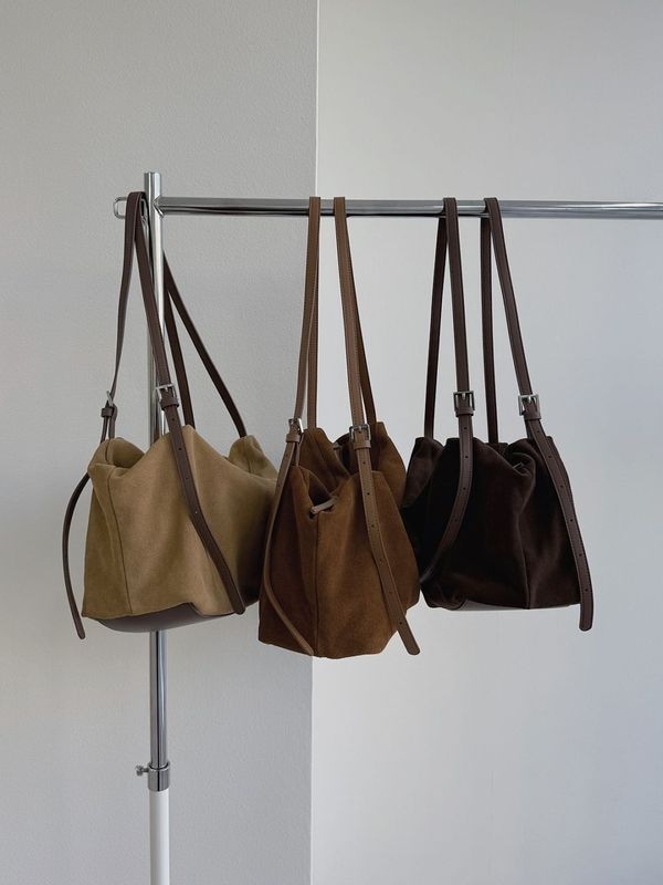 new 2way suede bag