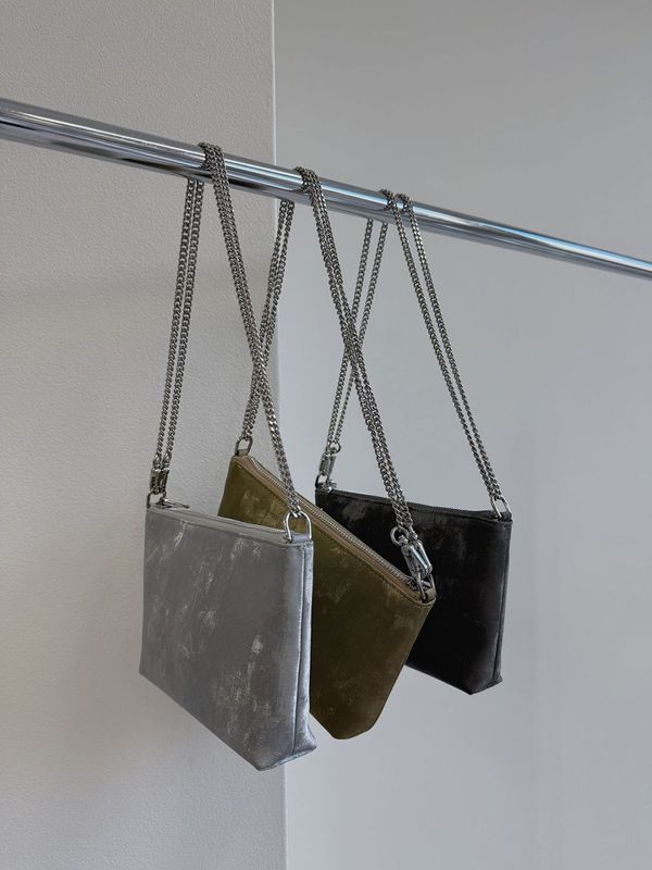 mat metallic 2way chain bag