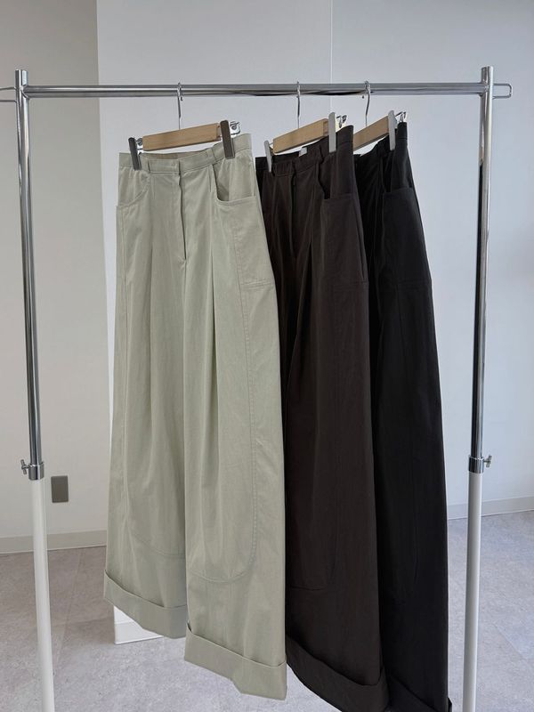 turn hem round line pants