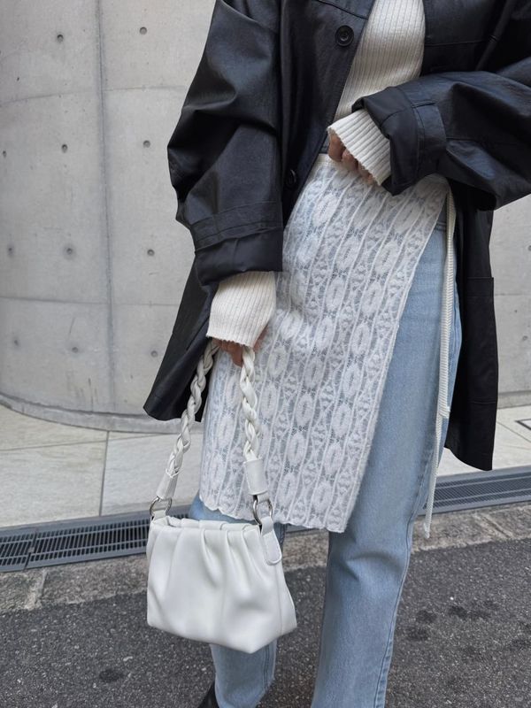 layered knit wrap SK