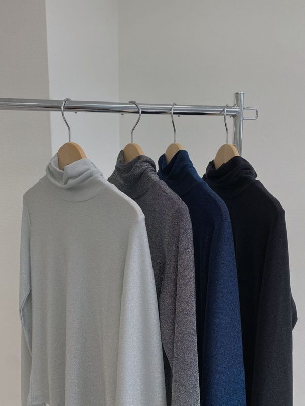 lame high neck cut sew