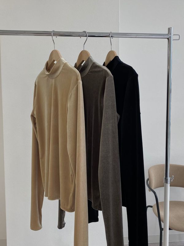 velour finger hole mellow tops