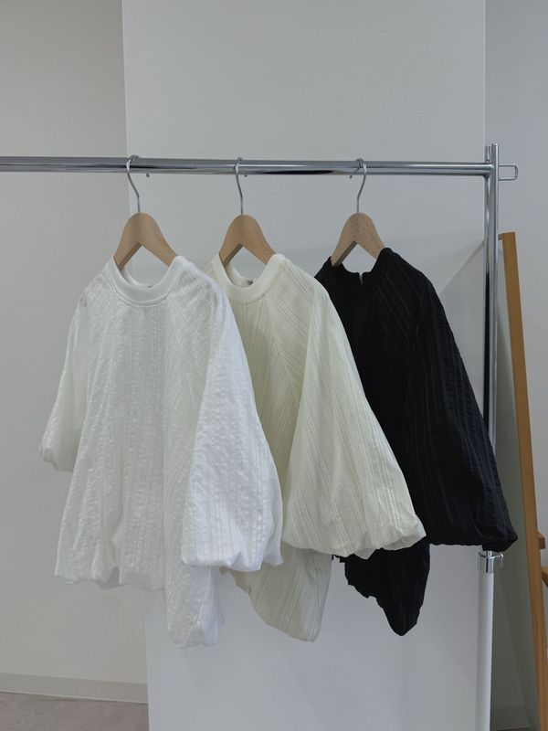 light satin random pattern balloon tops