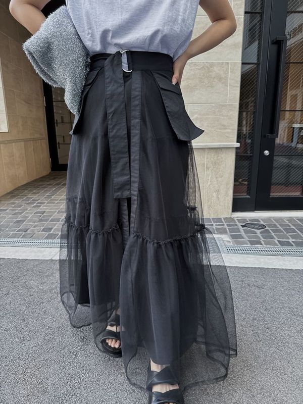 soft tulle tiered layere skirt