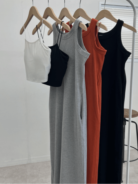 cropped cami set waffle ame-sle OP