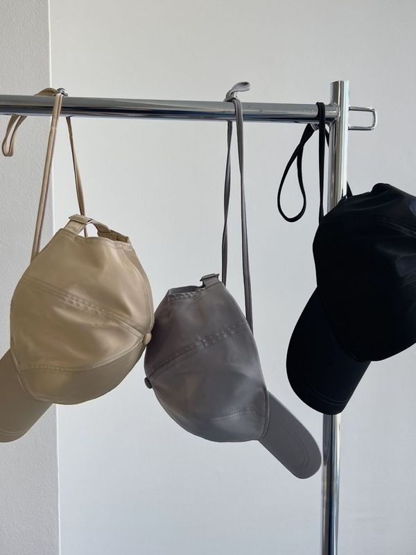 satin strap cap