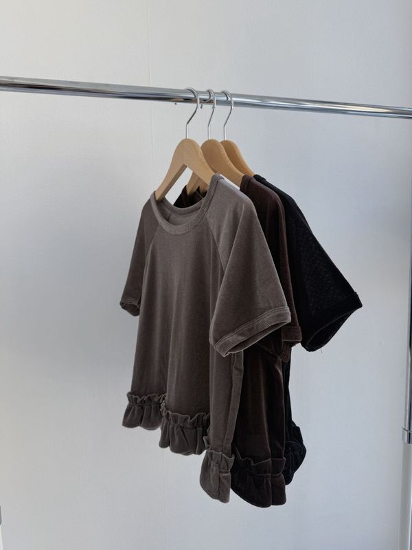 hem frill sheer velor T